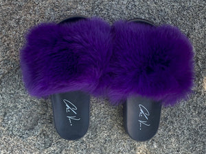 Fur Slides- Purple